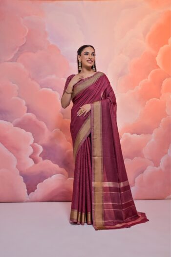 Heritage Weave Resham Silk Saree with Zari Border Detail