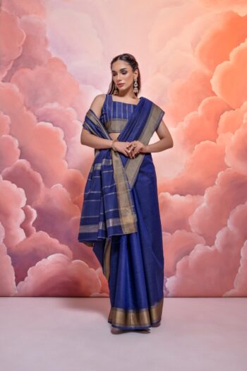 Heritage Weave Resham Silk Saree with Zari Border Detail
