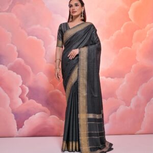 Heritage Weave Resham Silk Saree with Zari Border Detail