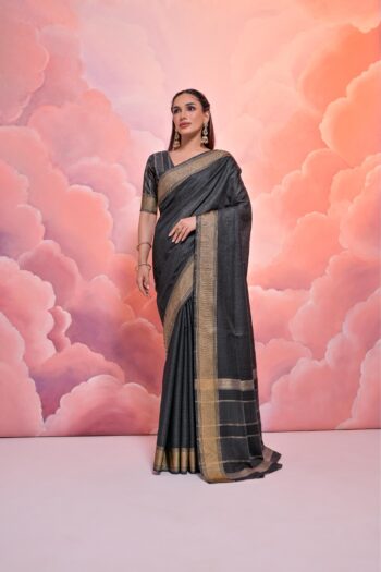Heritage Weave Resham Silk Saree with Zari Border Detail
