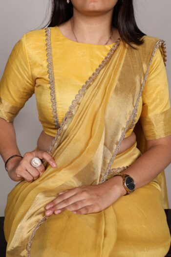 Refined Tradition Silk Saree with Woven Zari Border