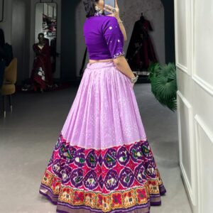 Heritage Elegance Tussar Silk Lehenga with Bandhej & Patola