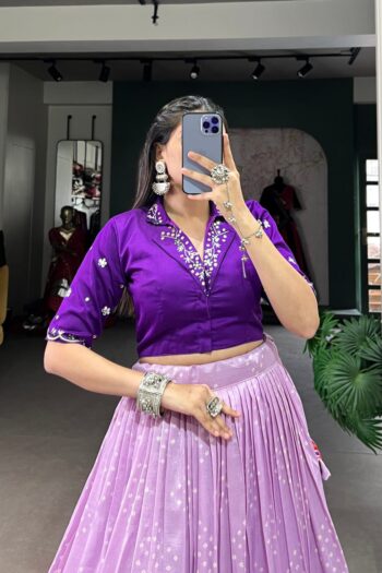 Heritage Elegance Tussar Silk Lehenga with Bandhej & Patola