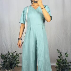 V-Neck Sugarcane Jumpsuit for a Classy and Comfy Look