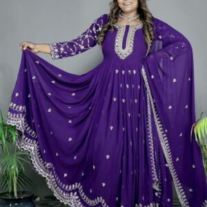 Stunning Party Gown with Luxurious Butter Silk and Dupatta