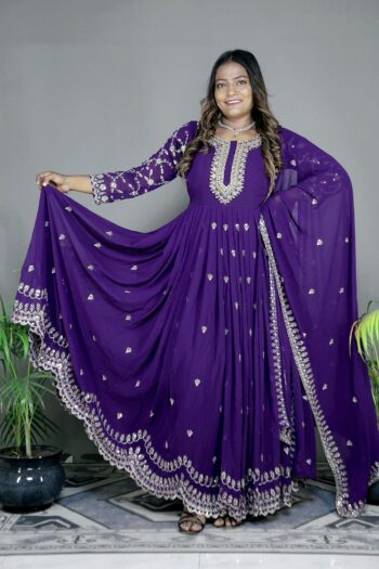 Stunning Party Gown with Luxurious Butter Silk and Dupatta