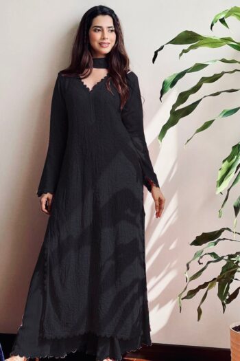 Chikankari Heritage Faux Georgette Top, Plazzo and Dupatta