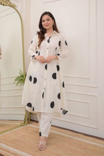 Fresh Bloom Cotton Print Kurta and Trousers Set