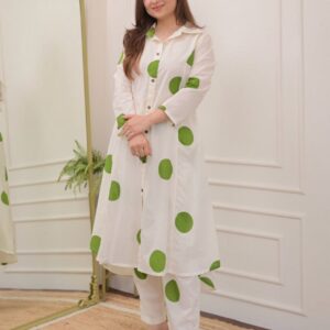 Fresh Bloom Cotton Print Kurta and Trousers Set