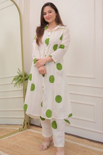 Fresh Bloom Cotton Print Kurta and Trousers Set