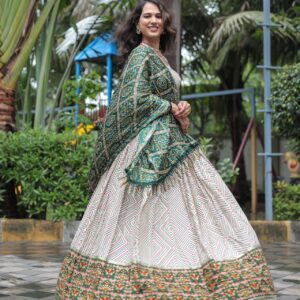 Navratri Special Pure Rayon Cotton Foil Print Lehenga Choli