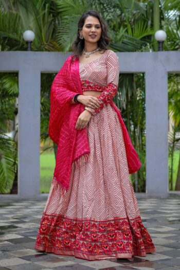 Navratri Special Pure Rayon Cotton Foil Print Lehenga Choli