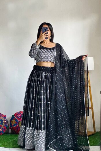 Enchanting Festive Georgette Lehenga Choli with Jari Dupatta