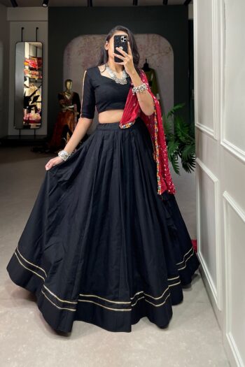 Festive Glory Cotton Lehenga with Gotta Patti & Dupatta