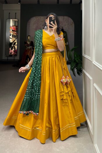 Festive Glory Cotton Lehenga with Gotta Patti & Dupatta