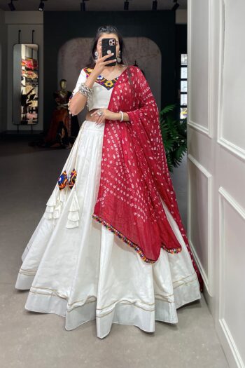 Festive Glory Cotton Lehenga with Gotta Patti & Dupatta