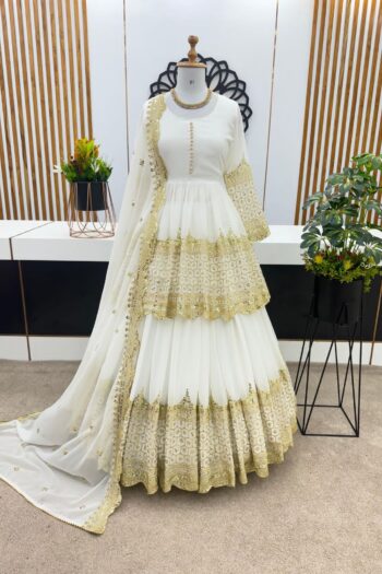 Glamour Glow Faux Georgette Lehenga with Luxe Sequins Work