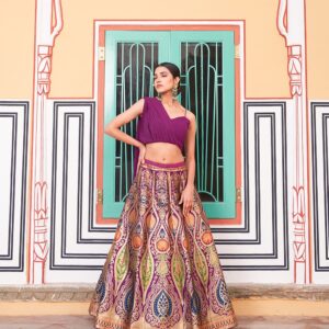 Banarasi Lehenga with Zari Weaving & Georgette Set