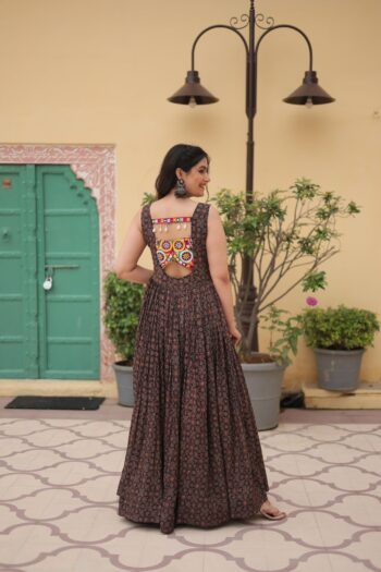 Glamorous Heritage Kutchi Lace and Kodi Work Gown