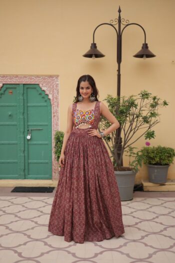 Glamorous Heritage Kutchi Lace and Kodi Work Gown