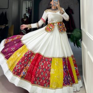 Cultural Heritage Meets Modernity Gamthi Patchwork Lehenga