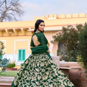 Floral Printed Tussar Silk Festival Wear Lehenga Choli