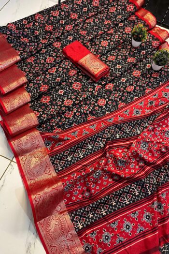 Pure Dola Silk Patola Saree with Original Jacquard Border