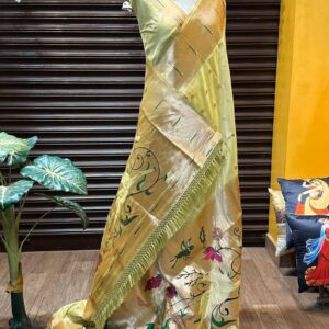 Banarasi Soft Silk Paithani Saree with Meena & Zari Weaves