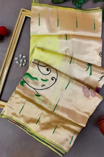 Banarasi Soft Silk Paithani Saree with Meena & Zari Weaves