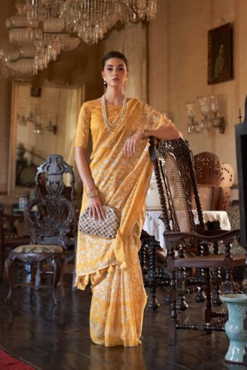 Heritage Batik Mull Cotton Saree with Zari Border and Blouse