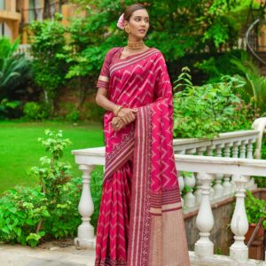 Premium Handloom Raw Silk Sarees with Contrast Woven Borders