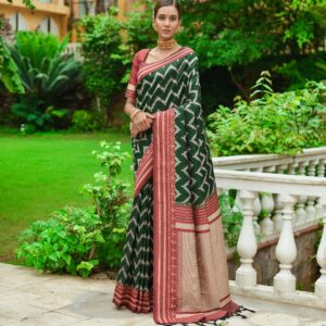 Premium Handloom Raw Silk Sarees with Contrast Woven Borders