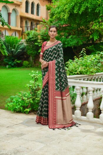Premium Handloom Raw Silk Sarees with Contrast Woven Borders