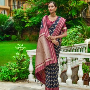 Premium Handloom Raw Silk Sarees with Contrast Woven Borders