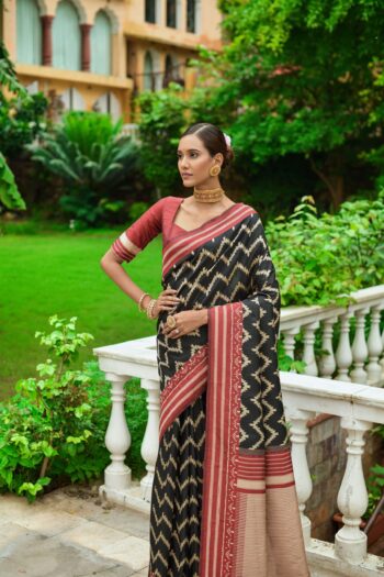 Premium Handloom Raw Silk Sarees with Contrast Woven Borders
