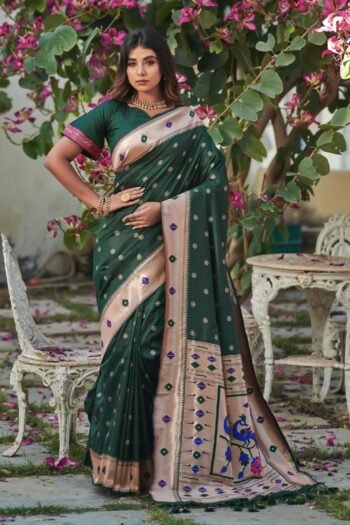 Exclusive Banarasi Soft Silk Paithani Saree with Zari Pallu