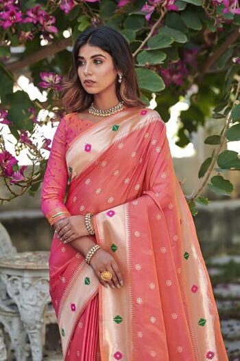 Exclusive Banarasi Soft Silk Paithani Saree with Zari Pallu
