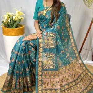 Chanderi Cotton Saree: Digital Print Fusion for Festive Wear