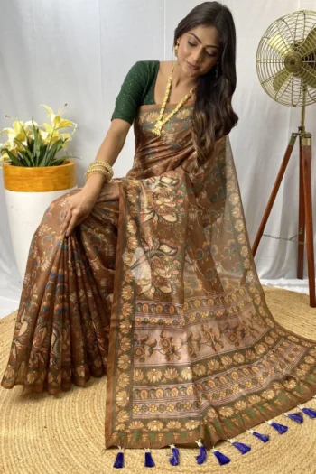 Chanderi Cotton Saree: Digital Print Fusion for Festive Wear