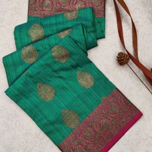 Banarasi Khicha Silk Saree with Zari Weaving and Blouse