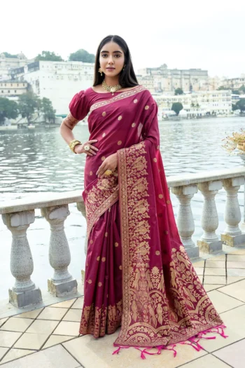 Premium Soft Silk Saree with Fine Zari Weaving & Rich Pallu