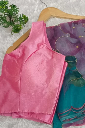 Pure Soft Organza saree with Khatli Handwork