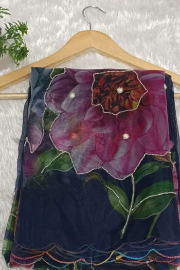 Pure Soft Organza saree with Khatli Handwork