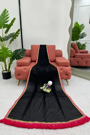 Elegant Mul Cotton Saree with Lace Pallu & Mono Silk Blouse
