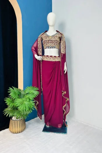 Special Designer Indo-Western Georgette Sharara Set