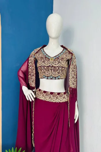 Special Designer Indo-Western Georgette Sharara Set