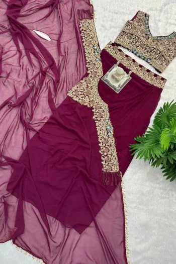 Special Designer Indo-Western Georgette Sharara Set