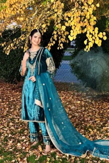 Royal Glow: Heavy Velvet Suit with Sequins Embroidery Work