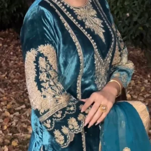 Royal Glow: Heavy Velvet Suit with Sequins Embroidery Work