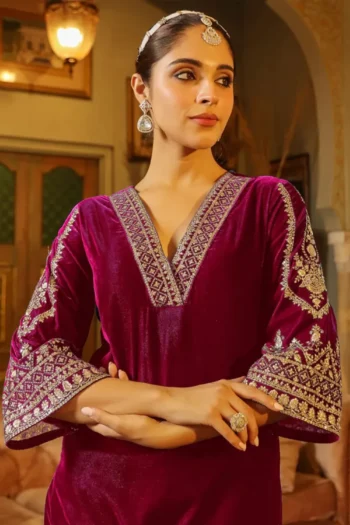 Royal Radiance: Viscose Velvet Partywear Cord Set